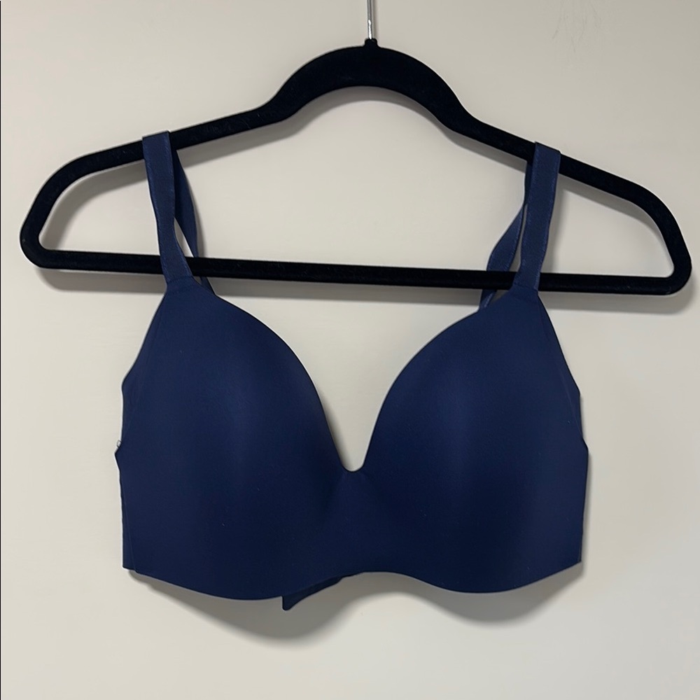 Knix Wing Woman bra in navy blue
